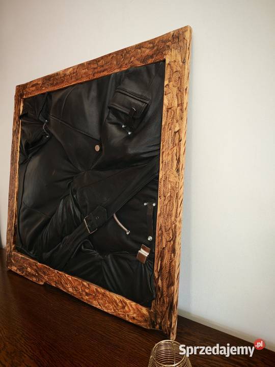 Unikatowy obraz 3D ze skóry naturalnej Raw Wood Brzeg