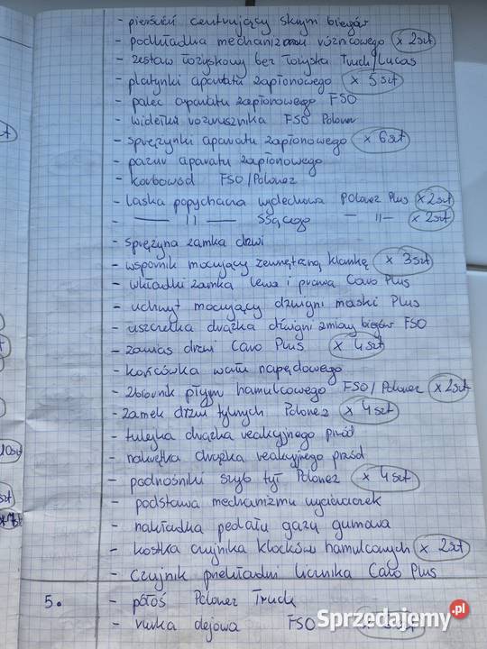 Polonez 15 16 części Pozostałe