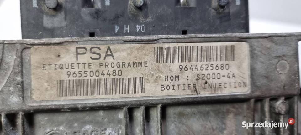KOMPUTER SILNIKA ECU PEUGEOT 206 9655004480 osobowe
