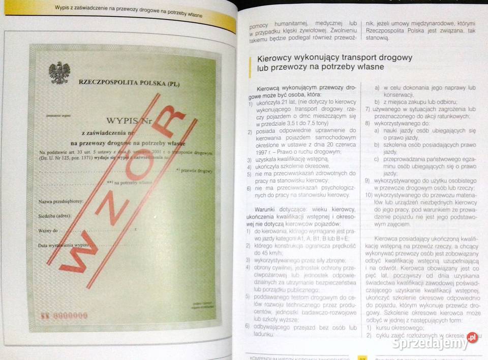 Kompendium wiedzy kierowcy zawodowego Marek Chełm sprzedam