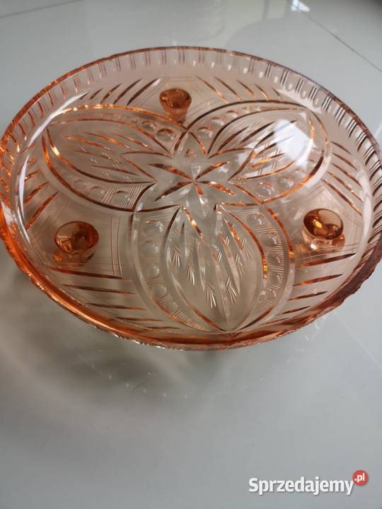 Patera rozalinowa Art Deco Toruń