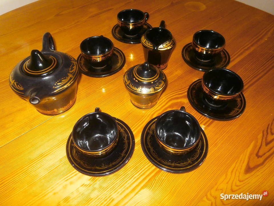 Serwis kawowy sygnowany 9 ładny stan PRL Łódź