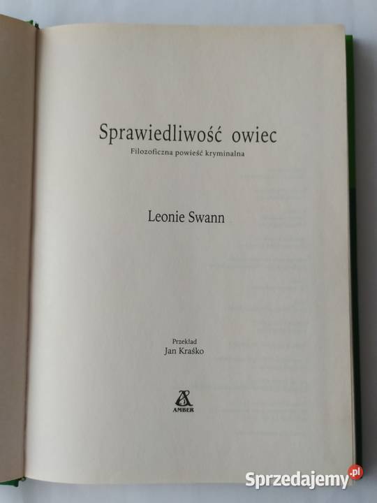SPRAWIEDLIWOŚĆ OWIEC Leonie Swann Hajnówka