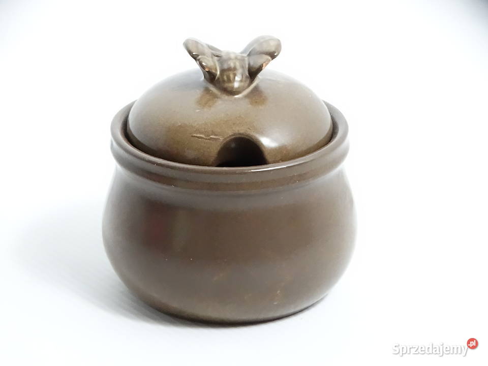 Ceramiczny pojemnik na miód z pszczołą Honig lubelskie Biłgoraj