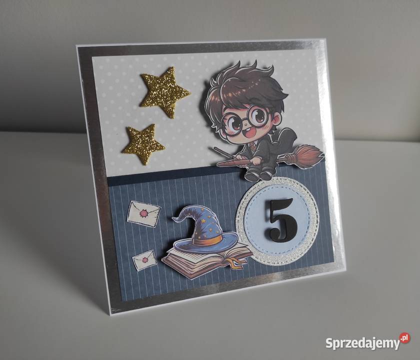 Kartka ręcznie robiona na urodziny Harry Potter