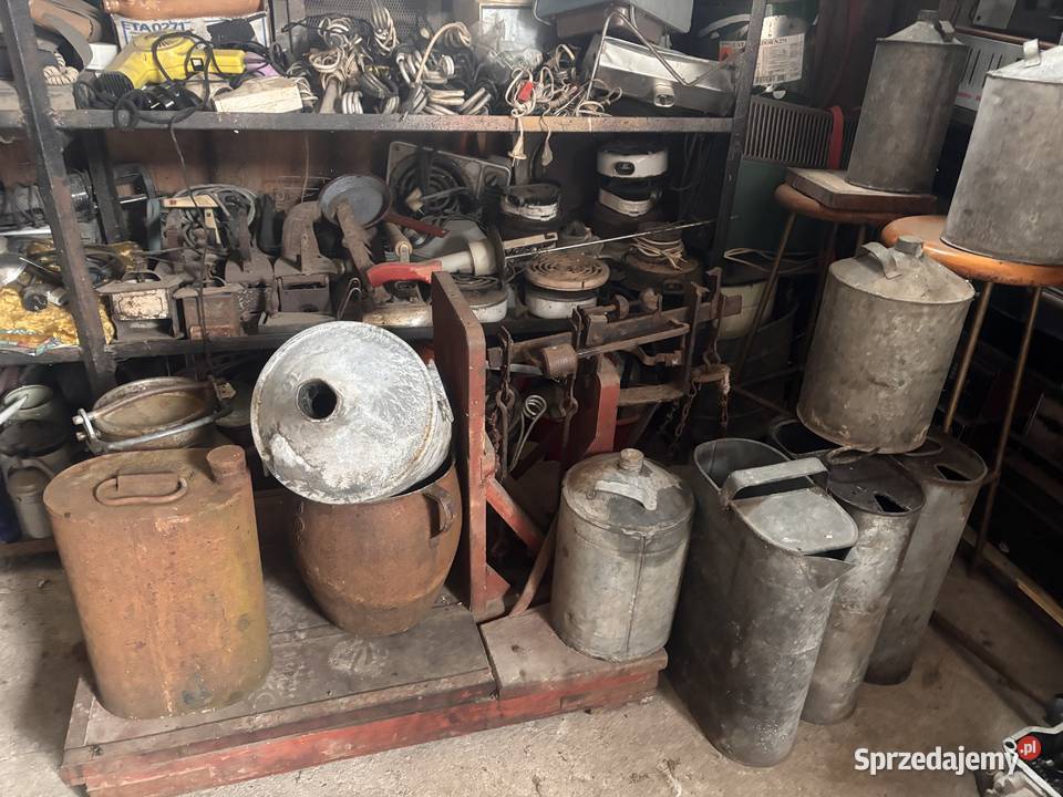 stary kanister blaszany oryginał PRL pojemnik Kosianka-Boruty