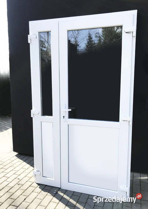 nowe PCV drzwi 160x210 białe zęwnętrzne Gorlice