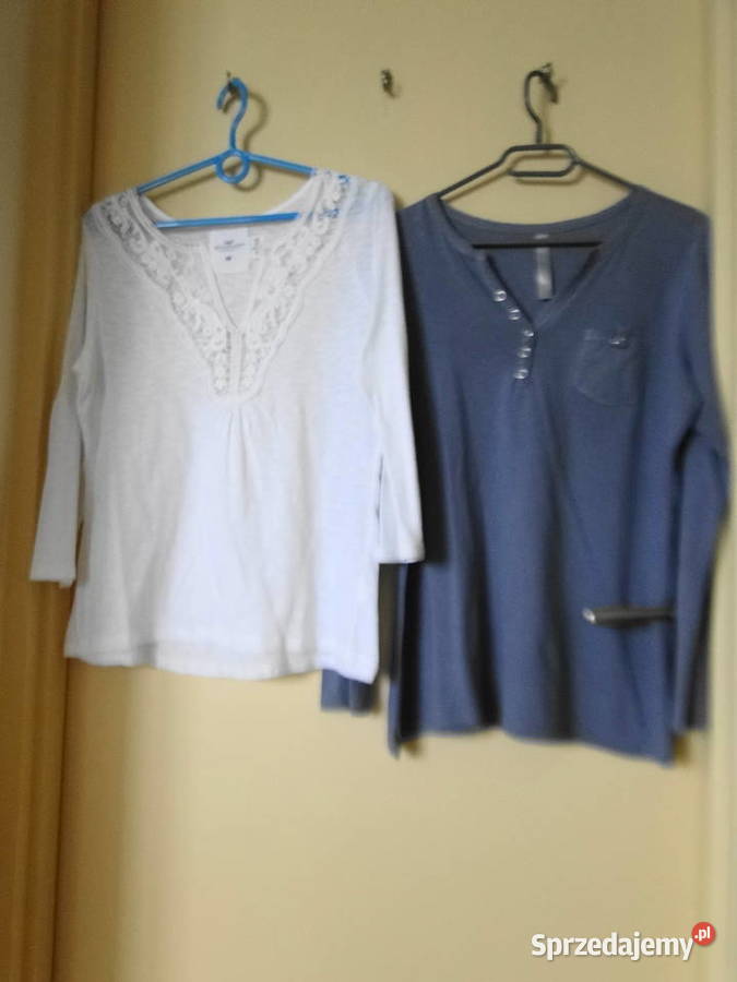 Zestaw 2 bluzki ML bawełna 100 niebieski Warszawa sprzedam