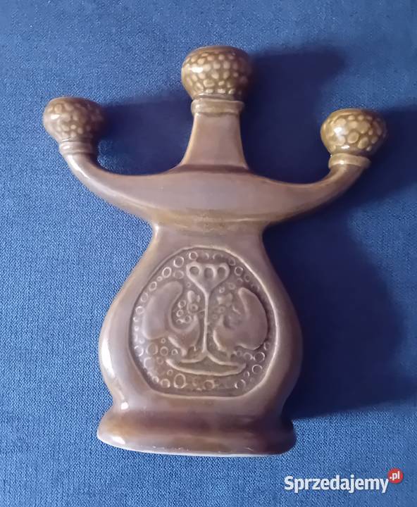Trójramienny świecznik ceramiczny Bochnia PRL Koźminek sprzedam