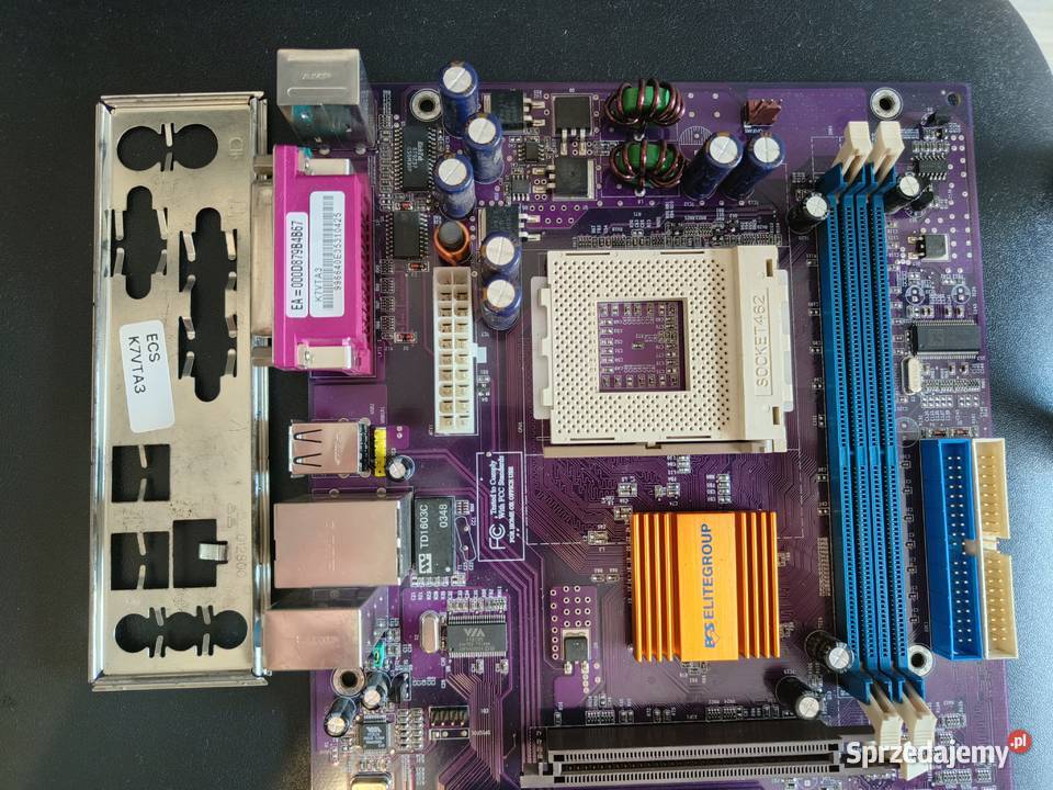 Retro płyta główna ECS K7VTA3 Socket 462 wielkopolskie Kalisz