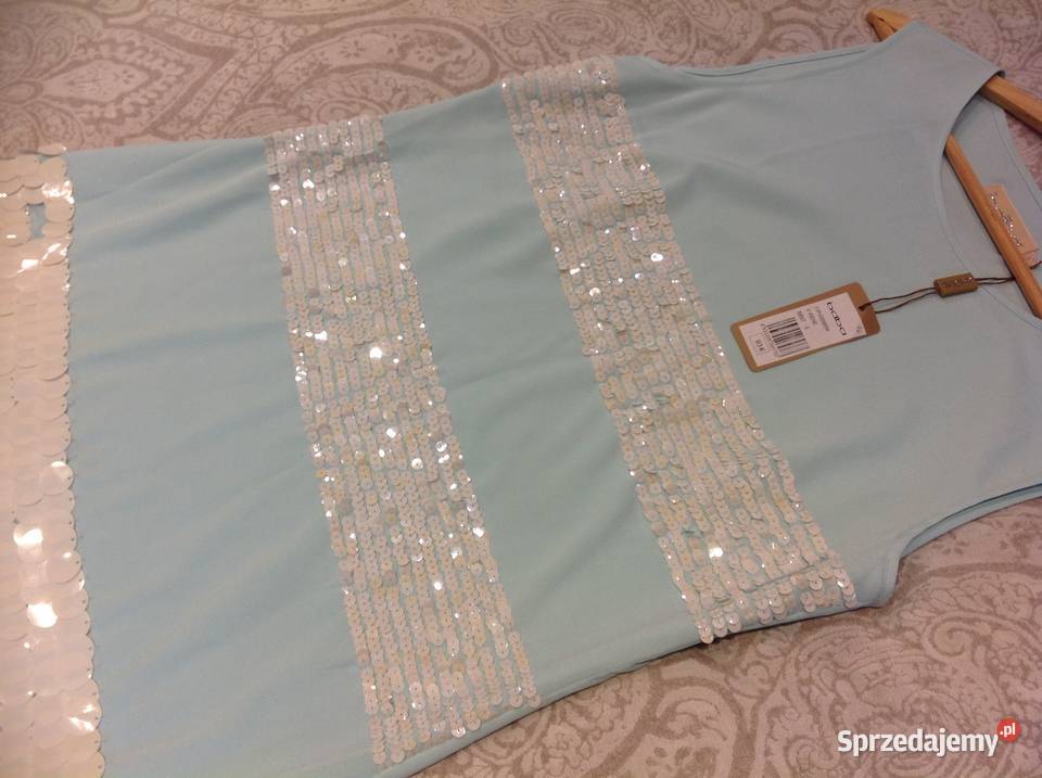 Sukienka Damska BDBA S Nowa Cekiny niebieski Nowa Sól