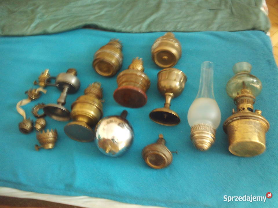 Stare lampy naftowe częścizbiorniki Kalisz