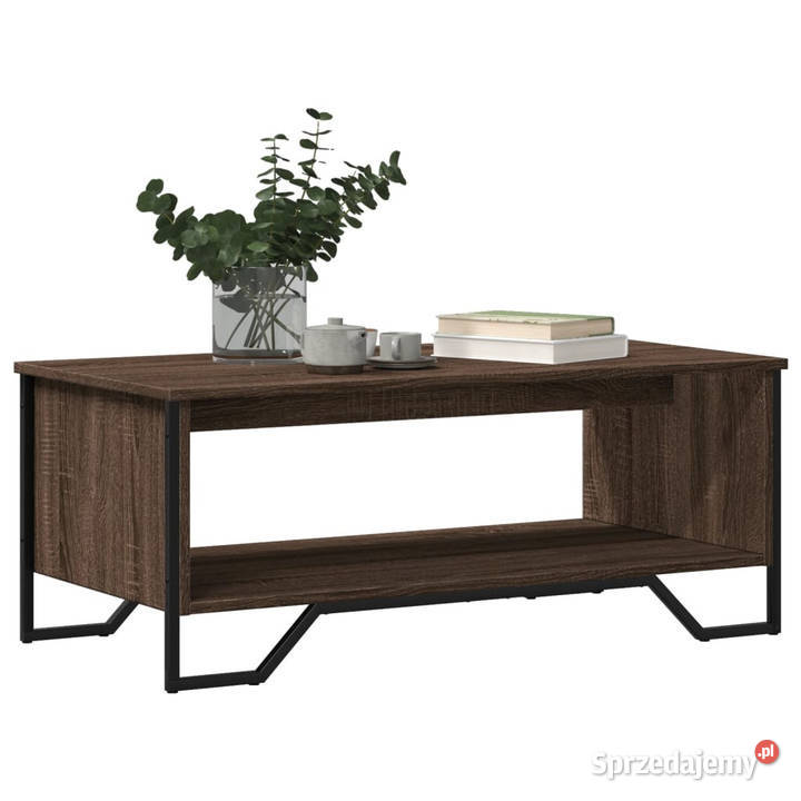 Stolik kawowy brązowy dąb 100x51x40 WM848483 sprzedam