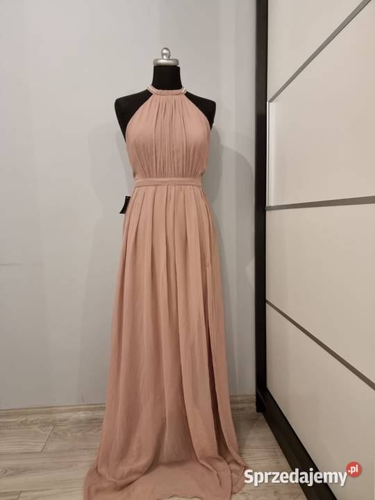 Suknia wieczorowa w kolorze brudnego różu NLY