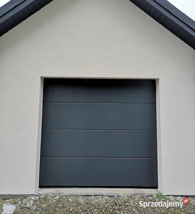 Brama na PILOTA Antracyt 3000x2125 garażowa metal Limanowa