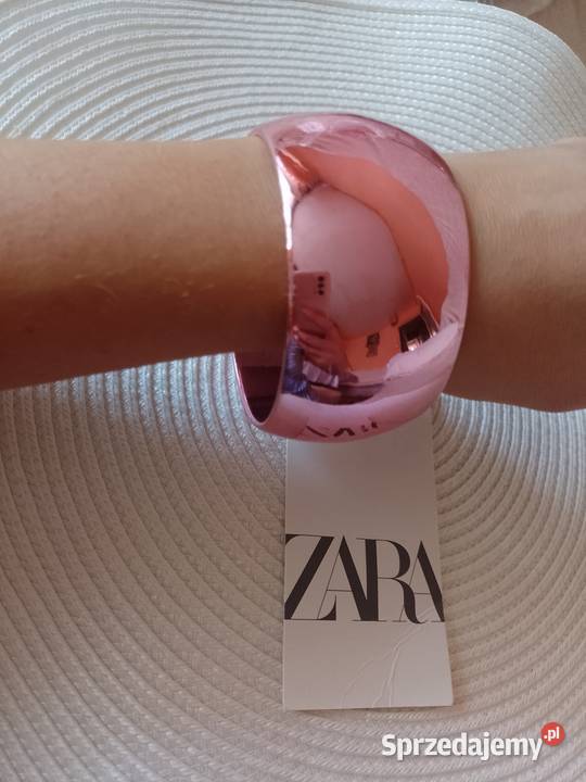 ZARA Różowa metaliczna Szeroka bransoletka na Kraków sprzedam