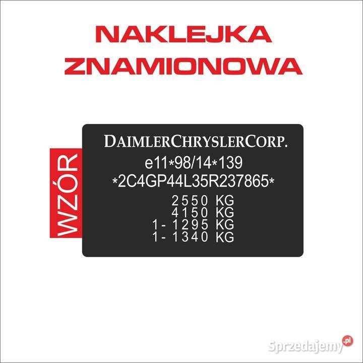 Naklejka znamionowa do aut samochodów szybkie Pleszew sprzedam