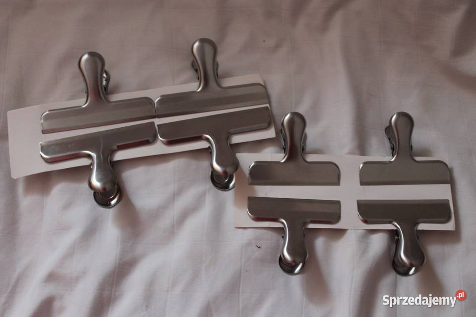 Klipsy zamykające metalowe 8 sztuk podlaskie Nowinka sprzedam