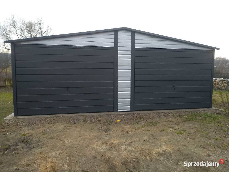 Garaż z płyt warstwowych 6x5 dwuspadowy mazowieckie Radom