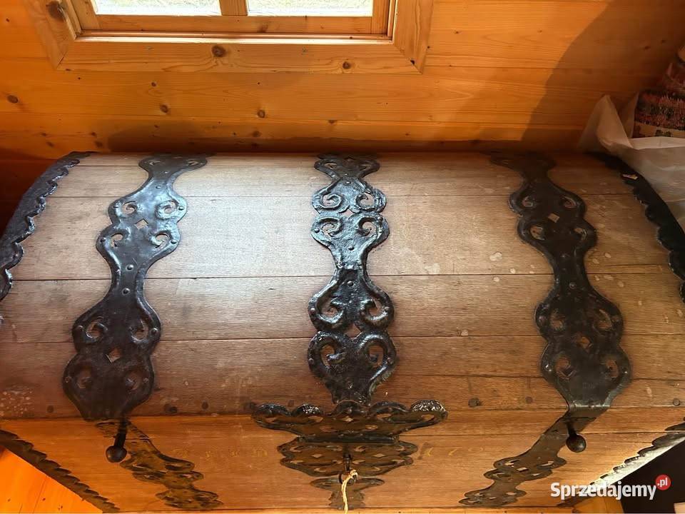 Antyczna Skrzynia Drewno Antyk Kraków