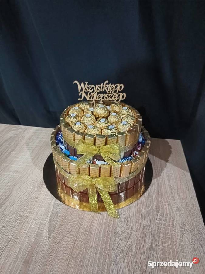 Tort ze słodyczy Tort Merci Słodki box na Rękodzieło Ratyń