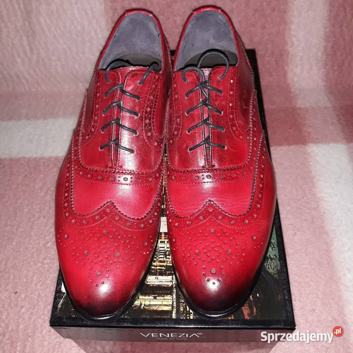 Półbuty męskie czerwone Gdynia