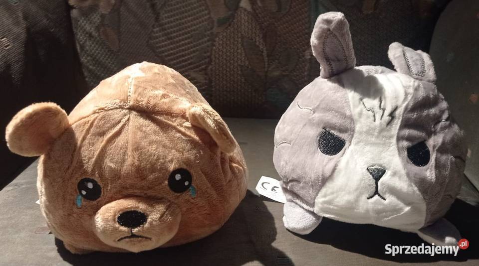 Miś panda i lisek dwustronny pluszowy NOWE Tyczyn