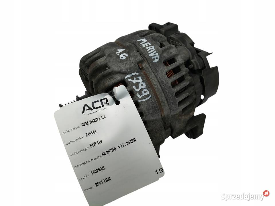 ALTERNATOR Opel Astra H Zafira B 16 16V Z16XEP lubelskie sprzedam