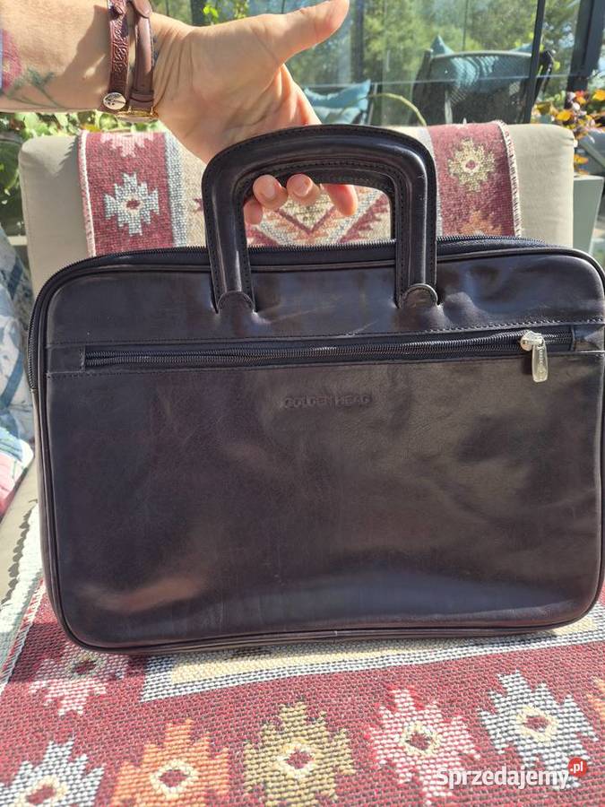 Skórzana torba na laptopa Golden head Wrocław