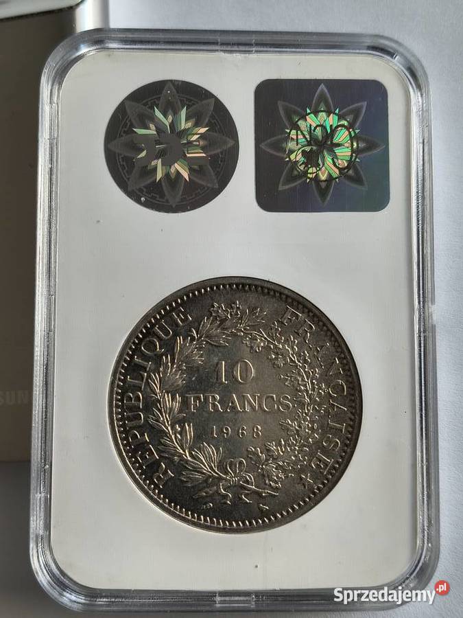 10 franków 1968 Francja Herkules srebro Ag 900 zachodniopomorskie Szczecin