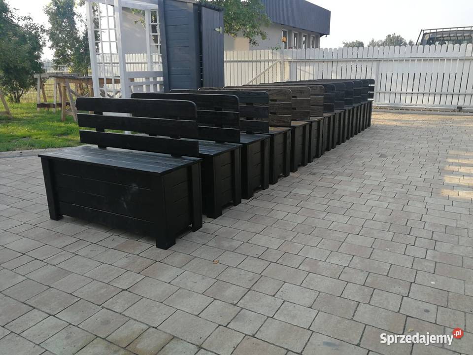 ŁAWA SKRZYNIA DREWNIANA SCHOWEK Architektura ogrodowa Warszawa sprzedam