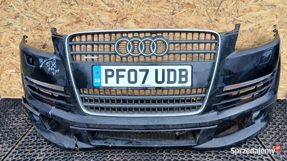 AUDI Q7 4L ZDERZAK PRZÓD LC9X HALOGEN PDC SPRYSK Zbierkowo