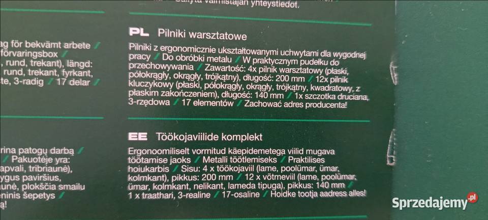 PARKSIDE pilniki warsztatowe zestaw 17 elementów Pilniki Ełk