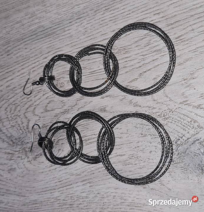 Kolczyki damskie wiszące koła