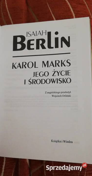 Karol Marks jego życie i środowisko Isaiah