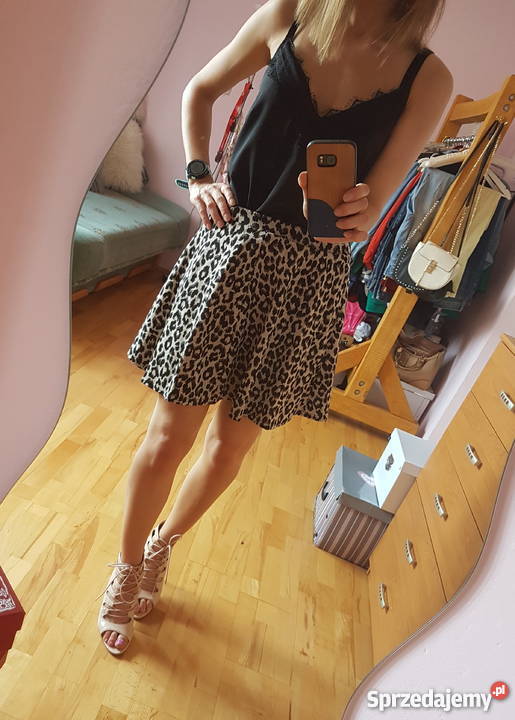 Spódnica w panterke River Island Xxs Xs S M Nowa sprzedam
