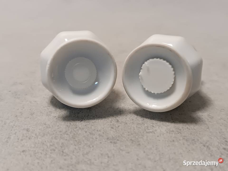 Przyprawniki Pieprz i Sól Biała Porcelana Augustów