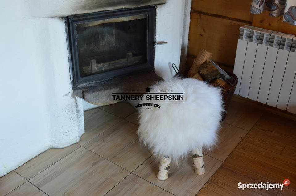 Krzesła ze Skór Owczych Pufa Naturalna Skóra Szaflary sprzedam