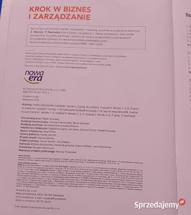 Karty pr ucznia Krok w biznes i zarządzanie 1 wielkopolskie Koźminek
