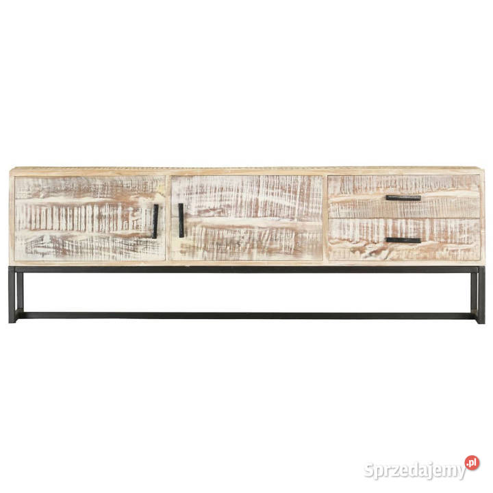 Szafka pod TV biała 140 x 30 x 45 lite drewno Warszawa sprzedam