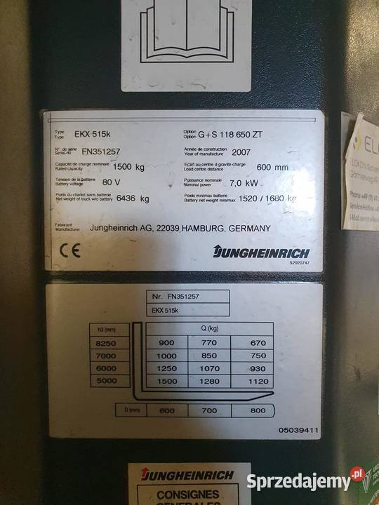 Wózki Jungheinrich EKX515k mazowieckie Radom