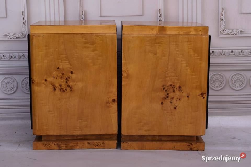Dwa Nakastliki Stoliki Szafki Nocne Art Deco Kraków