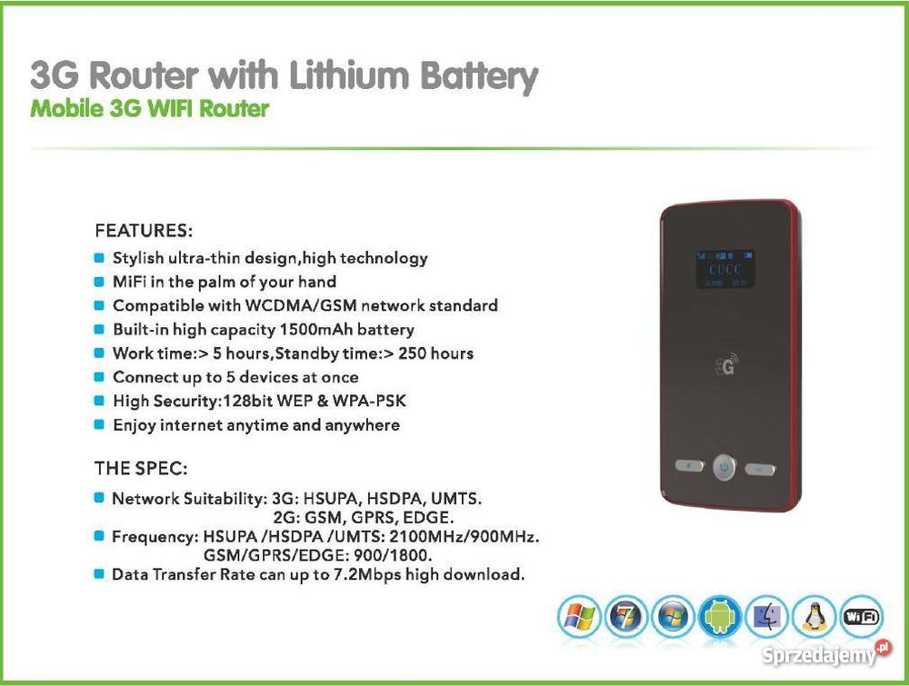 SIM Router 3G4G WIFI HotSpot AERO2 Internet i komunikacja
