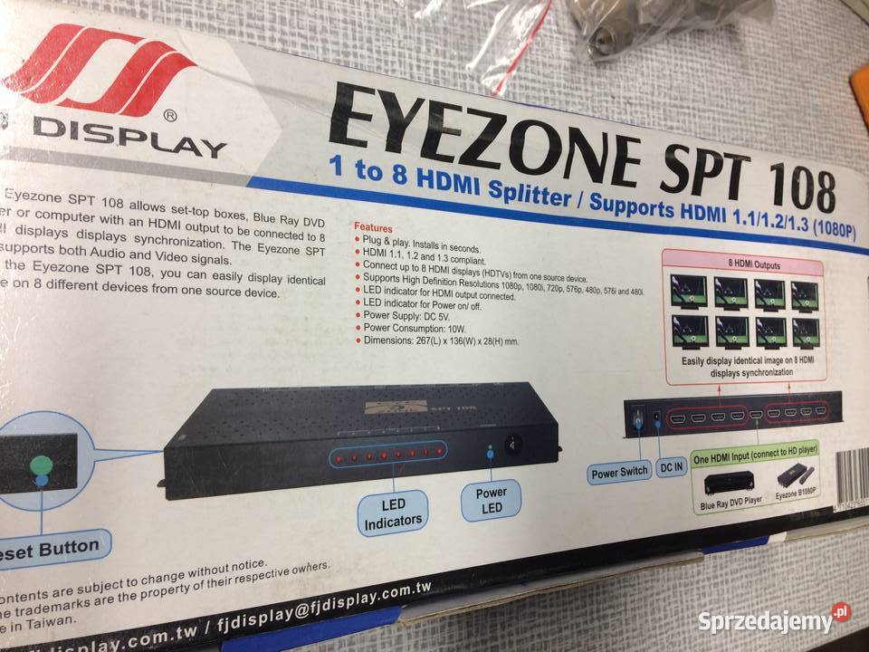 Rozgałęźnik Hdmi x8 Eyezone SPT 108 Bydgoszcz