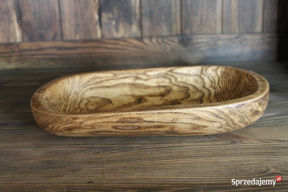 drewniana misa półmisek jesionowy Siekierki Małe