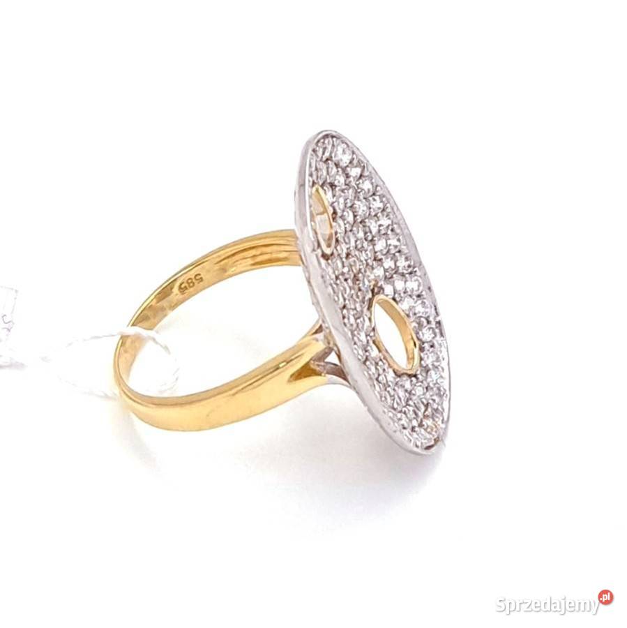 Pierścionek r17 Złoty pr585 Glamour Z661 wielkopolskie