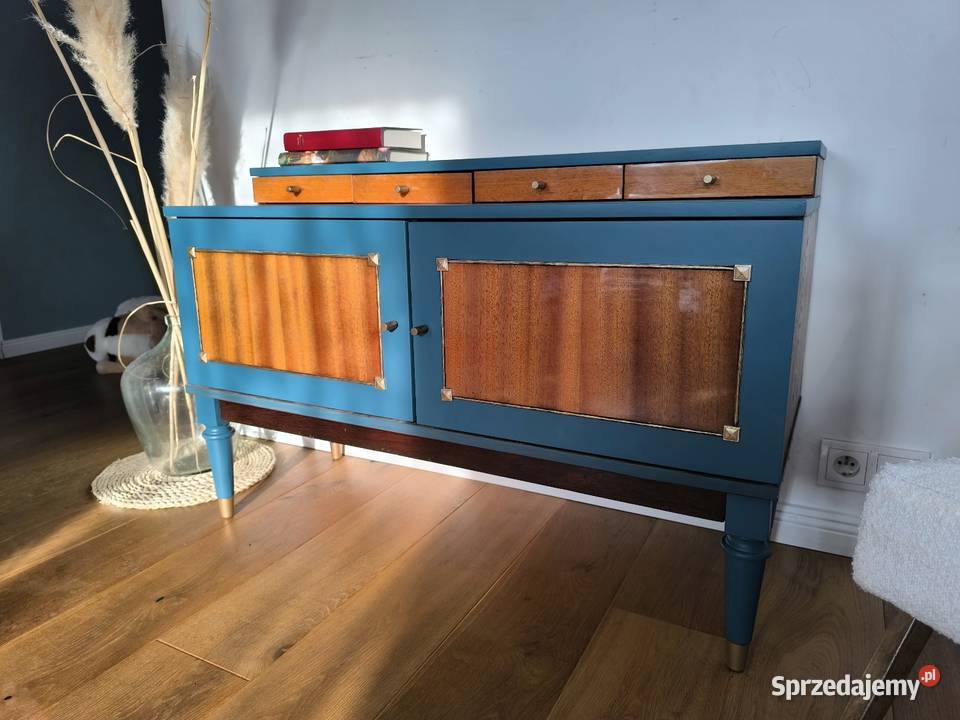 Piękna komoda pomocnik PRL lata 70 Meble łódzkie