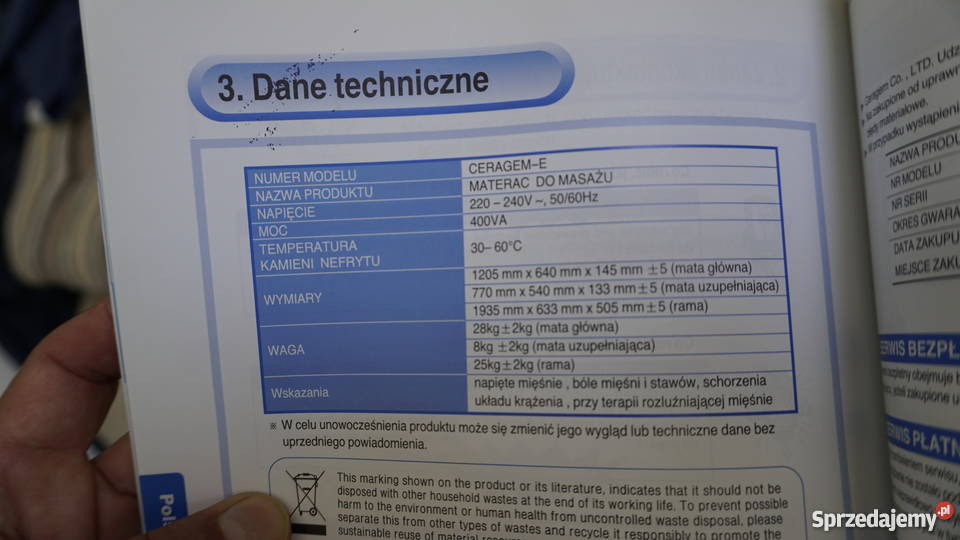 Sprzedam łóżko do masażu Ceragem Warszawa