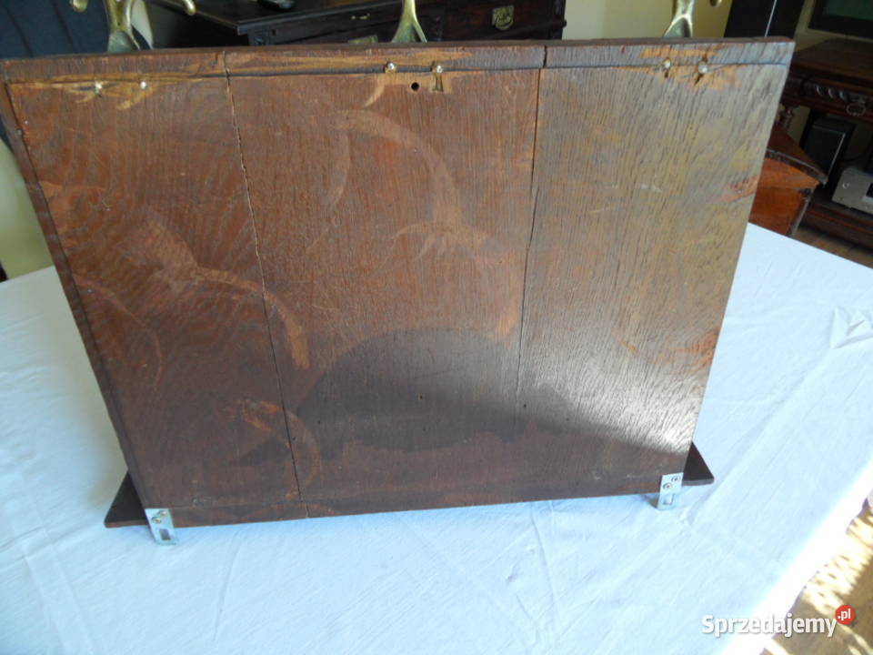 Zabytkowy dębowy wieszak ubraniowy Lubartów