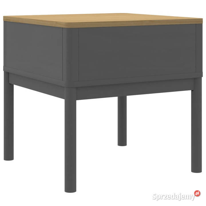 Stolik na lampę FLORO szary 55x55x54 lite drewno